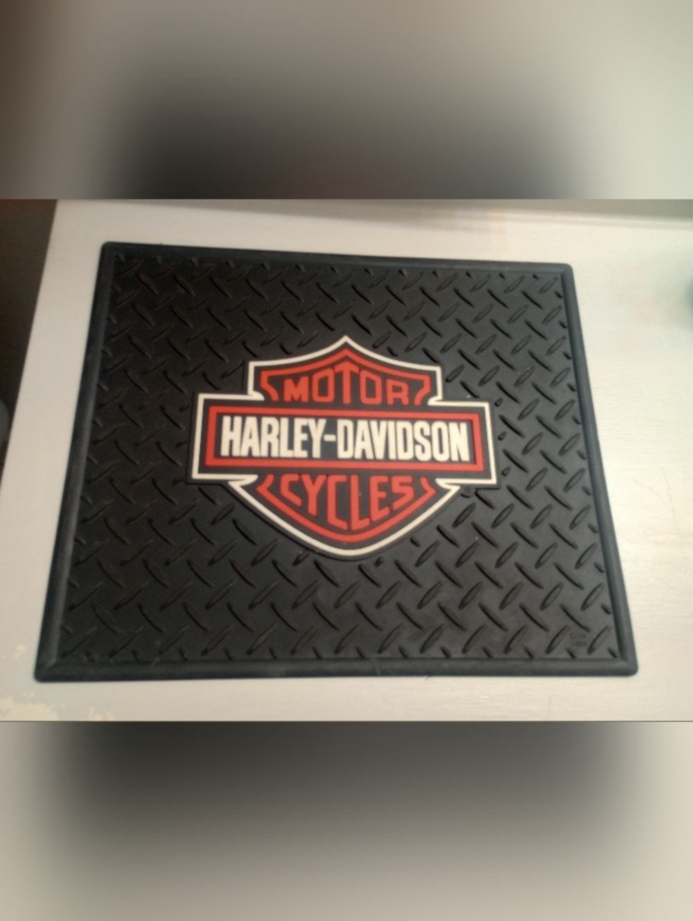 Harley Davidson Rubber Utility Mat 13" x 16"